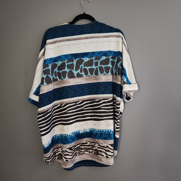 Striped Open-Front Cardigan - Picture 2 of 4